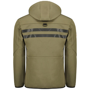 Venta al por mayor Atlético Fit poliéster Softshell cremallera chaqueta para hombres nueva a prueba de viento al aire libre chaqueta de ajuste moderno con logotipo personalizado - Product Image 6