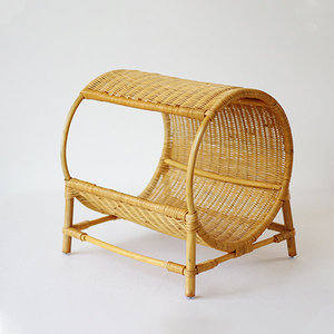 Nichoir pour animaux de compagnie en rotin tressé, confortable, écologique, naturel, pour petits chiens et chats, avec motif rayé, vente en gros du Vietnam - Product Image 2