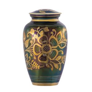 Hermosas urnas con acabado mate claro y oscuro azul, urnas conmemorativas Funreal para cenizas, suministros funerarios - Product Image 3