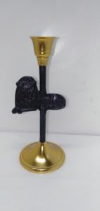 Bougeoir en aluminium noir et or personnalisé et support d'éclairage décoratif au design animal pour la décoration de table à la maison - Product Image 2