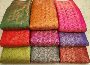 Luxury Brocade Fabric Rich Woven Textile with Intricate Floral and Traditional Patterns for Dresses Sarees Sherwanis Home Decor - Product Image 3