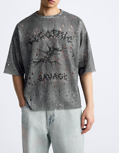 เสื้อยืดบ็อกซี่ขนาดใหญ่พิเศษสำหรับผู้ชายเสื้อแฟชั่นสไตล์สตรีทแวร์เสื้อแฟชั่นเฮฟวีเวตสำหรับผู้ชายเสื้อแฟชั่นแนวสตรีทซักได้ตามต้องการ2026 - Product Image 3