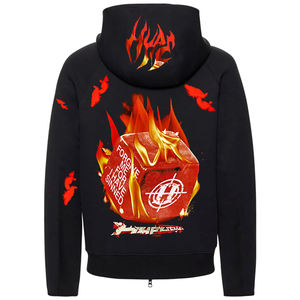 Sweats à capuche de haute qualité hommes surdimensionnés 100% coton Streetwear pull en gros sweats à capuche personnalisés broderie Logo sweats à capuche vierges garçons - Product Image 2