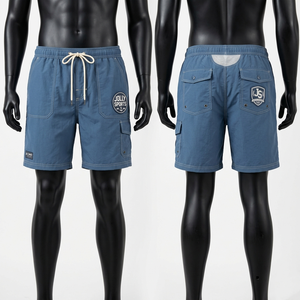 <b>Mens</b> Blue Swim <b>Shorts</b> 180 GSM Quick Dry Polyester Fabric Cargo Pocket Design Custom Printed Logo Beach Wear <b>men's</b> <b>shorts</b> - Product Image 3