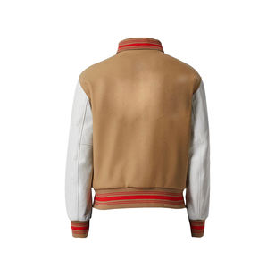 Customized Logo Professional High Street Loose Baseball Jacket with Stand Collar New Design Long Sleeve Varsity Jacket - Product Image 3