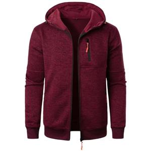 Sweats à capuche personnalisés pour hommes Sweat à manches longues avec fermeture éclair Vêtements à capuche pour hommes Vêtements de sport Veste décontractée coupe ajustée - Product Image 5