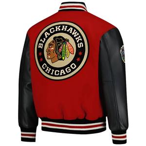 Moda lana-Blend Letterman chaqueta Unisex estilo retro parches personalizados pedidos al por mayor - Product Image 2