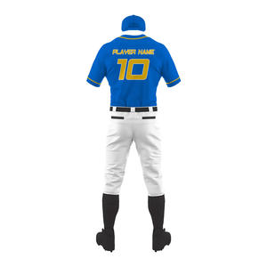 Ensemble d'uniformes de baseball pour hommes, maillot et pantalon à logo brodé personnalisé, vêtements de sport d'équipe en polyester durable, usine OEM - Product Image 6