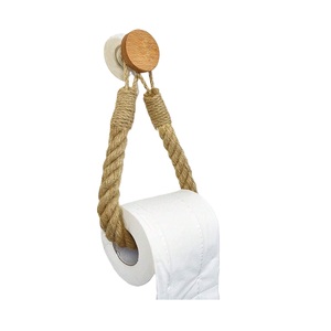 Support de toilette en bois haut de gamme support mural porte-papier hygiénique étagère de rangement pour rouleaux porte-mouchoirs - Product Image 5