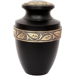 Aluminium Cremation Urns Grey or Black <b>Stone</b> Finished With Engraving Band <b>Hot</b> Selling for Human Ashes - Product Image 4