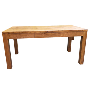 Table à manger rectangulaire en bois de teck moderne de luxe Ensemble de tiroirs en bois massif 8-6 sièges Convertible pour la maison Hôtel Meubles de cuisine - Product Image 4