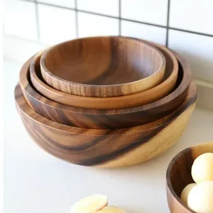 Cuenco de madera de acacia natural RM International-Cocina estética duradera y decoración del hogar Regalo de negocios - Product Image 2