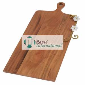 Planche à découper en bois RAZVI INTERNATIONAL, design corail, poignée en acier inoxydable, épaisseur 1,5 cm, passe au lave-vaisselle, pour la cuisine - Product Image 5