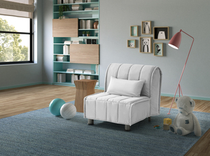 EVERGREENWEB - 1-seater <b>sofa</b> <b>bed</b> 80x190 cm Mattress and pillow Made in Italy Removable and washable cover <b>Folding</b> <b>bed</b> EVENING - Product Image 5