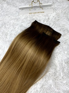 Extensions de cheveux Remy à clipser, prix d'usine en gros, 100% cheveux humains, extensions à clipser invisibles, trame invisible sans couture - Product Image 4
