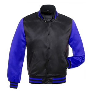 Chaqueta de Béisbol Universitaria Clásica de Satén Transpirable para Hombre, Chaqueta Personalizada con Parche Bordado Estilo Americano y Logotipo Frontal - Product Image 5