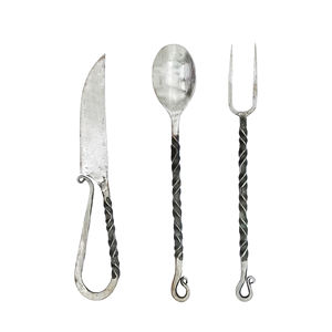 Premium Iron <b>Cutlery</b> <b>Set</b> with Ergonomic Design & Comfortable to Hold Perfect For Home Use Restaurants Original Indian Factory - Product Image 1