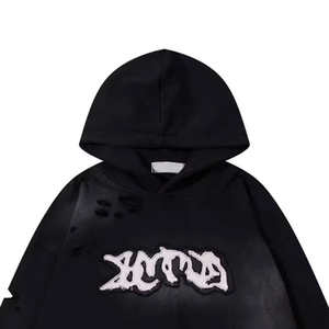 Vente en gros 100% sweat à capuche en molleton de coton pour hommes grande taille logo personnalisé brodé surdimensionné Gym Fitness Design hiver numérique - Product Image 2