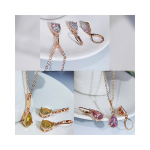 แหวนชุบทองหรูหราสำหรับผู้หญิงเลือกเครื่องประดับหรูหราสำหรับของขวัญหมั้นหรืองาน - Product Image 2