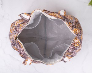 Block Printed Cotton Quilted Duffle <b>Bag</b> Custom Large Cotton <b>Weekender</b> Duffel Overnight <b>Bags</b> Zip Women Carryall Floral <b>Travel</b> <b>Bag</b> - Product Image 2