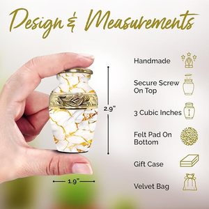 Handmade <b>Large</b> Adult Size Mosaic Aluminium Glass Cremation <b>Urn</b> Individual Tiles Hand Applied Unique Funerals Funeral Supplies - Product Image 6