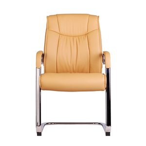 Floria02 Ergonomic Kneeling Chair for Conference Room Leather Upholstered with Fixed Armrest HOCQ68005 - Product Image 1