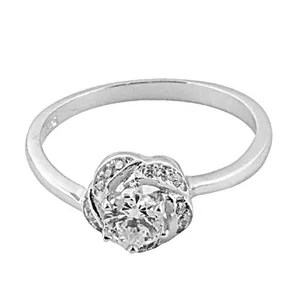 Bague en argent avec diamant pour femme, idée cadeau idéale pour les fiançailles - Product Image 3
