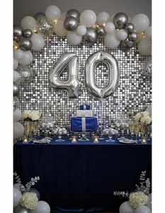 Globo de Helio con Número 8 en Papel Plateado con Letras Gruesas para Decoraciones de Cumpleaños, Graduación, Regreso a Clases, Halloween - Fiesta de Amor - Product Image 2