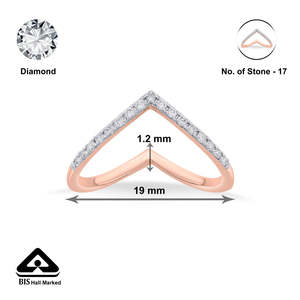 Bague en diamant or rose Royal Grace Cocktail - Product Image 6