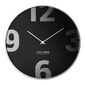 Chic Black and <b>Silver</b> 25cm Wall <b>Clock</b> RAC1002 - Product Image 1