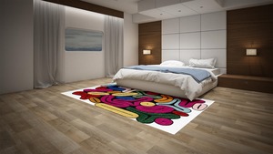 ชุดพรมปูในพื้นที่ขนแกะแบบหนางานปักขนสัตว์มีเอกลักษณ์เฉพาะดีไซน์เนอร์ทำมือ - Product Image 4