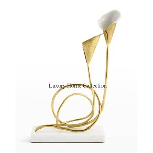 Modern Admirable Designer <b>Gold</b> Plated Aluminum Casted High Standard Quality Luxury Look Sculpture for Hotel Lobby <b>Console</b> <b>Table</b> - Product Image 3