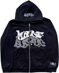 Haute qualité lourd sur taille 100% coton à capuche thermique pleine fermeture éclair privé personnalisé imprimé hommes femmes pull hiver - Product Image 6