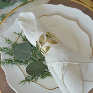 Nouveau rond de serviette en métal tendance pour mariage et fêtes Porte-serviettes multicolore à la mode fait main en gros - Product Image 2