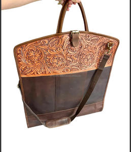 ซองใส่สูทหนังแท้คุณภาพสูง งานแฮนด์เมด หนังฟูลเกรน สีน้ำตาล  พร้อมสลักชื่อ  ของขวัญสำหรับเจ้าบ่าว - Product Image 2