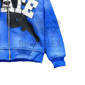 Sudaderas con capucha bordadas ajustables de mezcla de algodón básico de lana de invierno para hombre de alta calidad hechas a medida - Product Image 3