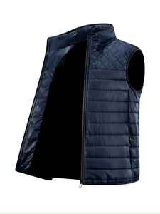 Nouvelle arrivée Veste matelassée pour homme avec logo personnalisé Vêtement sans manches Vêtement de vélo Vêtement de travail tendance Veste d'hiver - Product Image 2