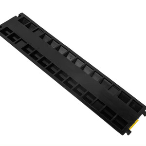 Rampe de protection de câbles en caoutchouc Wesure 1000x245x45mm à 2 canaux anti-pression pour la sécurité routière - Product Image 2
