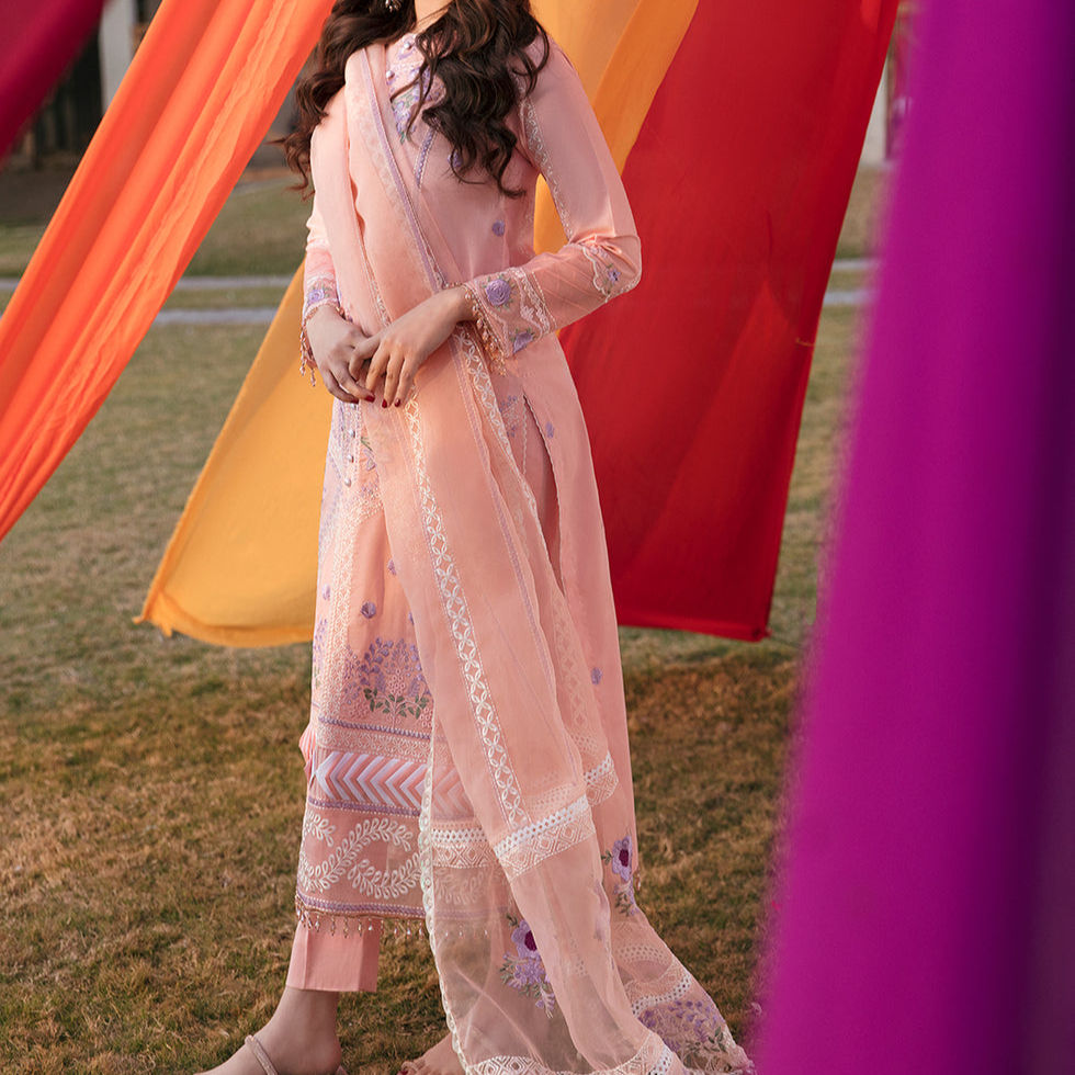 Pakistani Women's Wear Designer Lawn Suits Printed Work Ready to