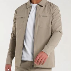 Cement Overshirt-ใส่สบายๆกับกระเป๋าหน้าอกที่คล่องตัวซิปแบบซ่อนและแบบพรีเมี่ยมสำหรับการตกแต่งที่หลากหลาย - Product Image 6