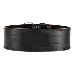 เข็มขัดยกน้ำหนักหนังวัวโลโก้ตามสั่ง - Product Image 1