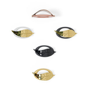 Boutons de tiroir à feuilles avec design élégant inspiré de la nature Construction en zinc durable et finition résistante à la rouille pour meubles modernes - Product Image 2