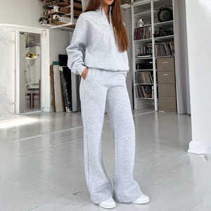 Ensemble de survêtement unisexe en molleton uni à logo personnalisé, sweat-shirt à capuche et pantalon de jogging, tissu en molleton français, fabriqué au Pakistan - Product Image 2