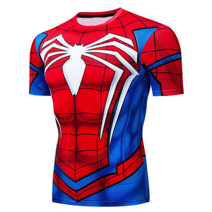 Factory Made Trending High Quality BJJ Custom Digital Printed Rashguards Men Sublimated Custom <b>Spiderman</b> Print Rash Guards - Product Image 5