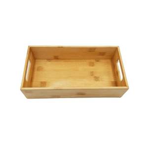 Bandeja de servicio rectangular de bambú hilado hecha a mano con asa para vajilla, restaurante y decoración del hogar, venta al por mayor de Vietnam - Product Image 1
