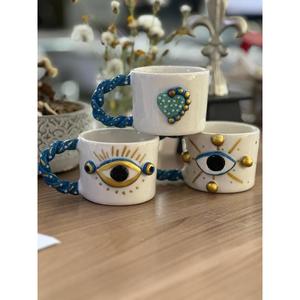 Manopola coclea oro dettaglio occhio 2 punti tazza tazza tazza tazza