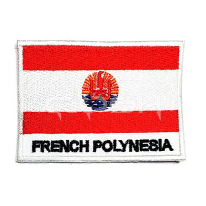 Parches bordados Bandera Nacional multicolor Francia insignia personalizada - Product Image 2