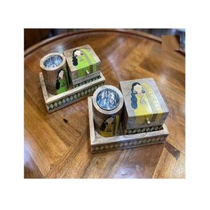 หัวเผาเครื่องหอม mabkhara แบบทาสีด้วยมือทำจากไม้ใช้สำหรับงานแต่งงานงานปาร์ตี้ - Product Image 3