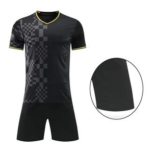 "Plain Dyed Soccer Uniforms Lightweight, Quick-Dry Polyester Jerseys Manufactured in Pakistan V-Neck Short Sleeve Customized - Product Image 2