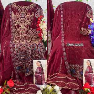 Trabajo de bordado pesado Georgette de tendencia de fantasía tradicional india Salwar Kameez con fabricante de moda de mujer Dupatta - Product Image 2